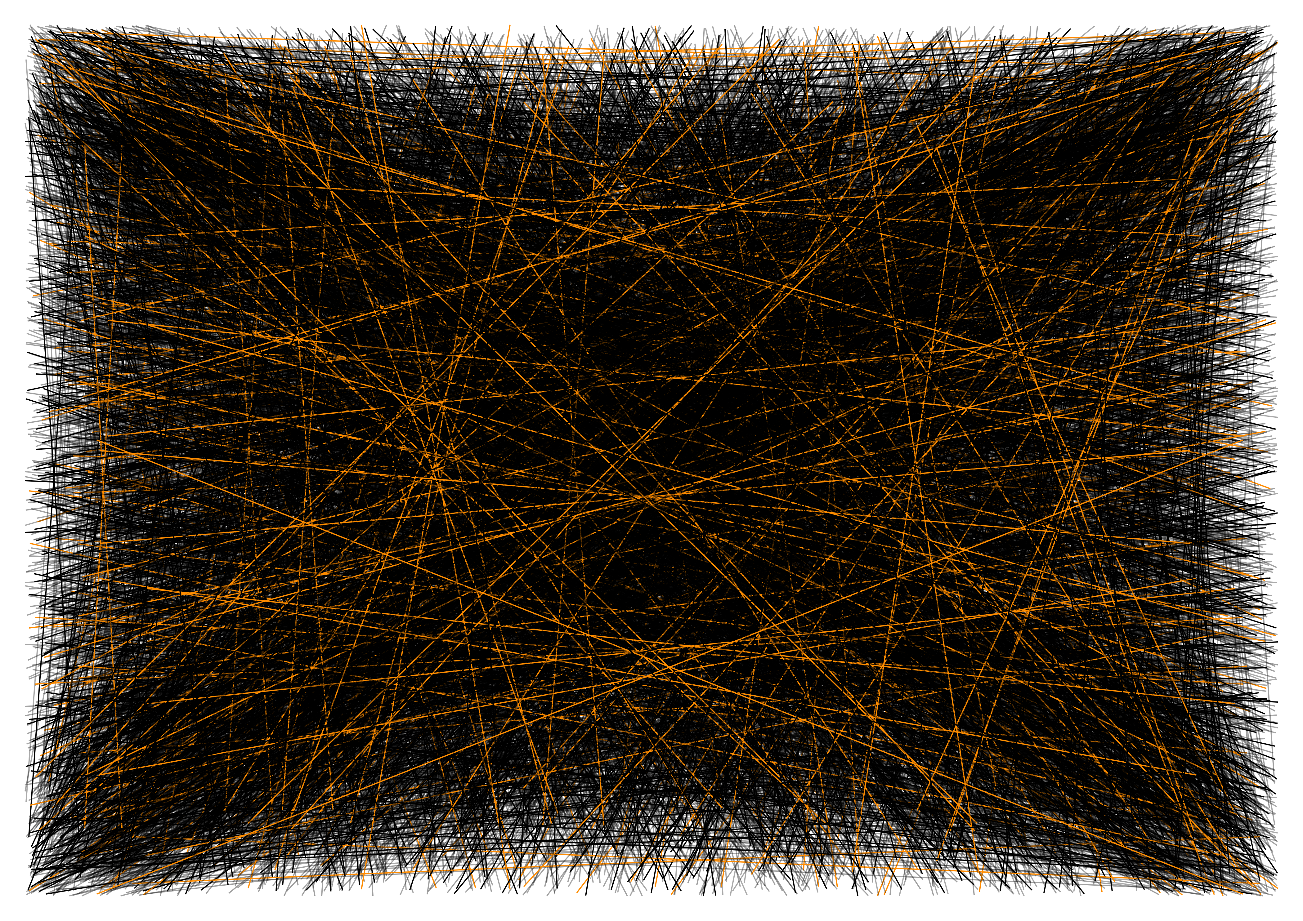 Philip Bradshaw, 6230 lines, blacks plus Darkorange 1, 2025